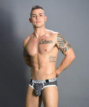 Andrew Christian Brief Massive ShockWave Briefs Slip Black 91141 20 - SexyMenUnderwear.com