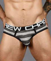 Andrew Christian Brief Ultra Stripe Briefs Chic Slip Black / White 91364 42 - SexyMenUnderwear.com