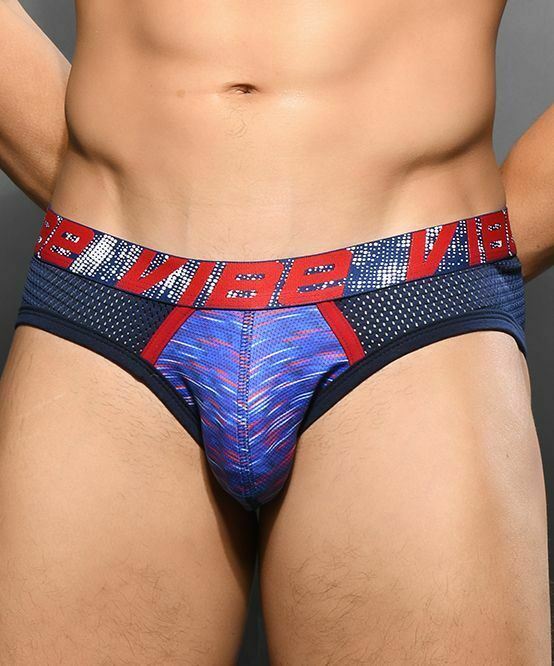 Andrew Christian Brief Vibe Sport Mesh Briefs Navy 92322 52 - SexyMenUnderwear.com