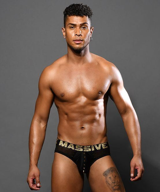 Andrew Christian Briefs Massive Stud Mesh Brief Slimming Waistband 92561 - SexyMenUnderwear.com