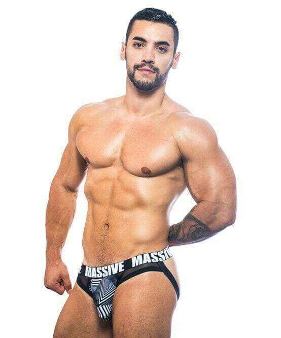 Andrew Christian Jock Massive Optic Brief Jockstrap Black 90911 27 - SexyMenUnderwear.com