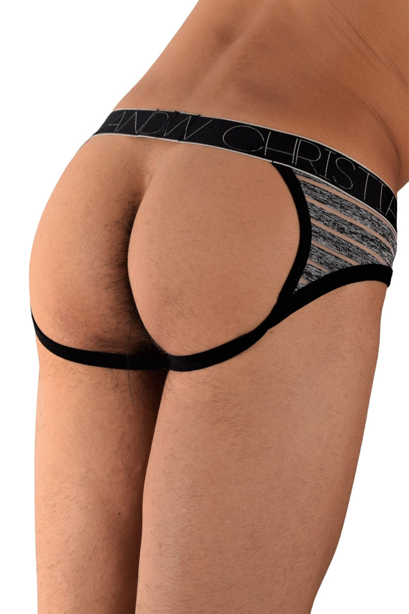 Andrew Christian Jock Sheer Stripe Frame Jockstrap 91313 1 - SexyMenUnderwear.com