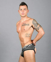 Andrew Christian Jocks Sparkle Denim Arch Jockstrap Silver 91579 26 - SexyMenUnderwear.com