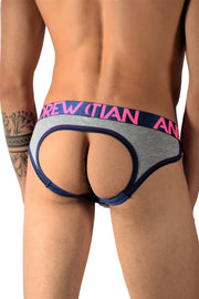 Andrew Christian Jockstrap Show-It Retro Locker-Room Grey 91030 27 - SexyMenUnderwear.com