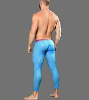 Andrew Christian Legging 4-Way Mesh Stretch Men Leggings Electric Blue 92307 67 - SexyMenUnderwear.com