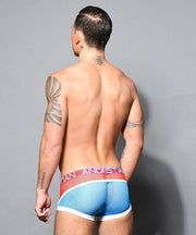 Andrew Christian Mesh Boxer Sheer Retro Black & Red 92115 6 - SexyMenUnderwear.com