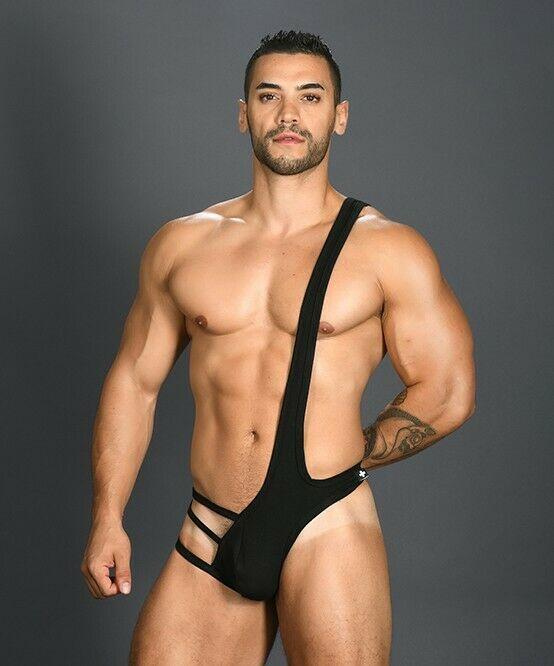 Andrew Christian Singlet Entice One Piece Sling Ttring Sleek Black 91024 20 - SexyMenUnderwear.com