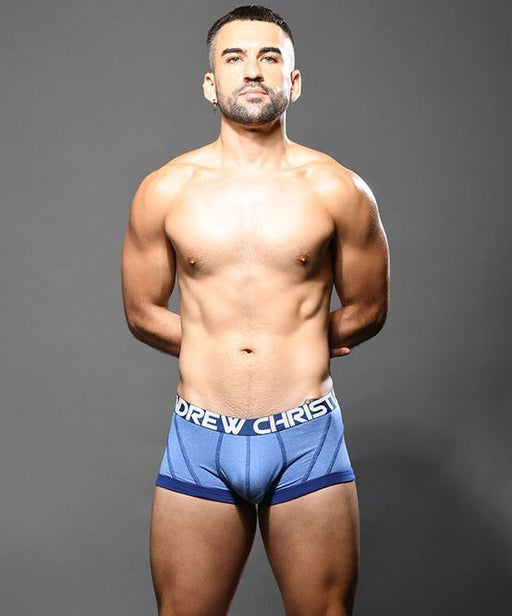 Andrew Christian Sports Boxer Active Stylish Gym Athletic Support Blue 92699 - SexyMenUnderwear.com