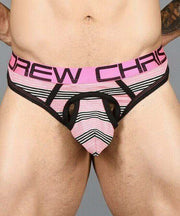 Andrew Christian Thongs Ultra Stripe Air Sporty Men Tangas Black 91482 44 - SexyMenUnderwear.com