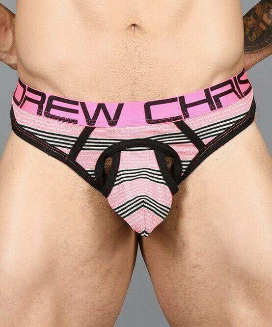 Andrew Christian Thongs Ultra Stripe Air Sporty Men Tangas Black 91482 44 - SexyMenUnderwear.com