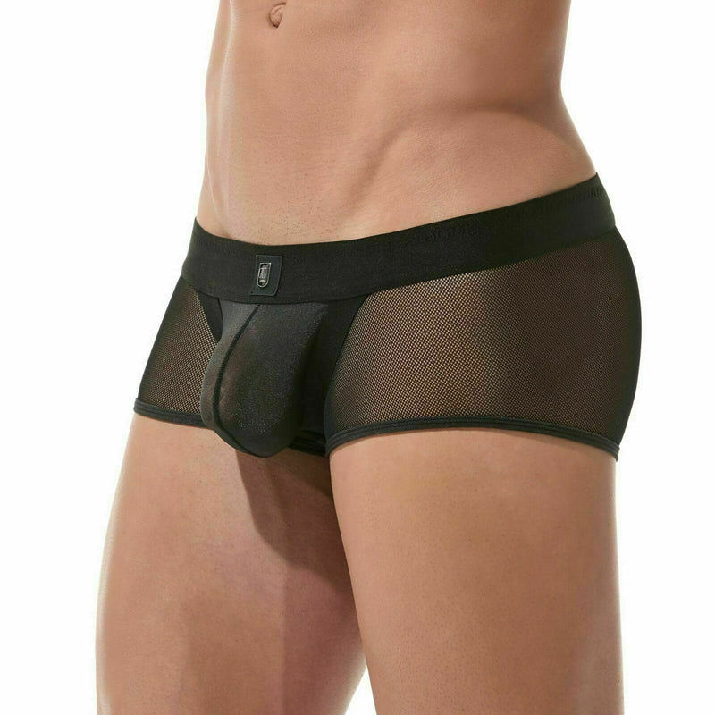 Boxer Gregg Homme Avant-Garde Back Mesh Trunk Fishnet Black 160405 92 - SexyMenUnderwear.com