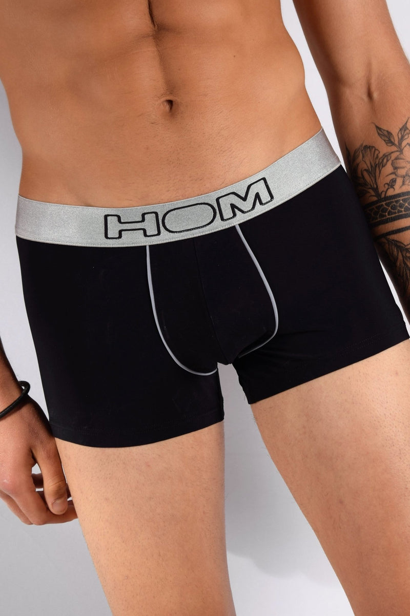 Boxer HOM France Boxer Brief Colorama Business Black 1 - SexyMenUnderwear.com
