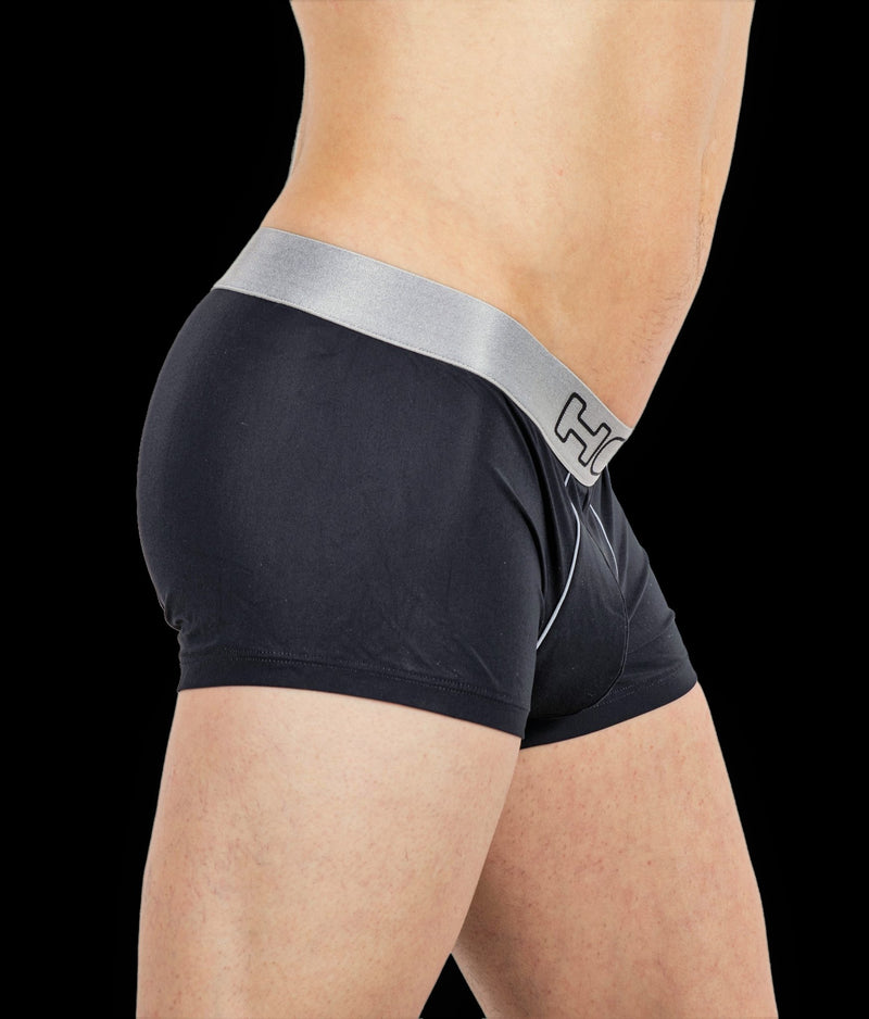 Boxer HOM France Boxer Brief Colorama Business Black 1 - SexyMenUnderwear.com
