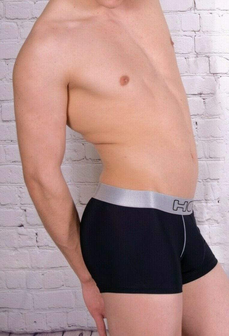 Boxer HOM France Boxer Brief Colorama Business Black 1 - SexyMenUnderwear.com