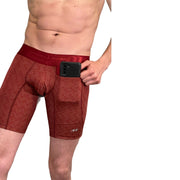 Boxer MAO Sports With Cell Phone Pocket Gym Underwear Vino Red 1111.39 5 - SexyMenUnderwear.com
