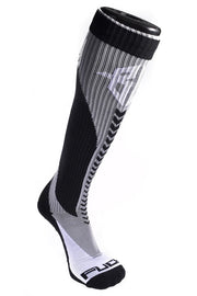 BreedWell AKIRA Knee-High Socks With Ribbed Chevron Stripe in Grey - SexyMenUnderwear.com