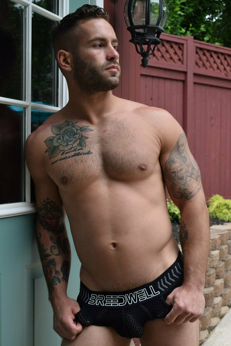 BREEDWELL Briefs Breedcore Mesh Brief Black 28 - SexyMenUnderwear.com