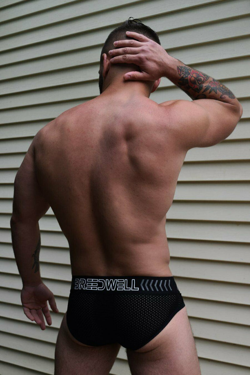 BREEDWELL Briefs Breedcore Mesh Brief Black 28 - SexyMenUnderwear.com