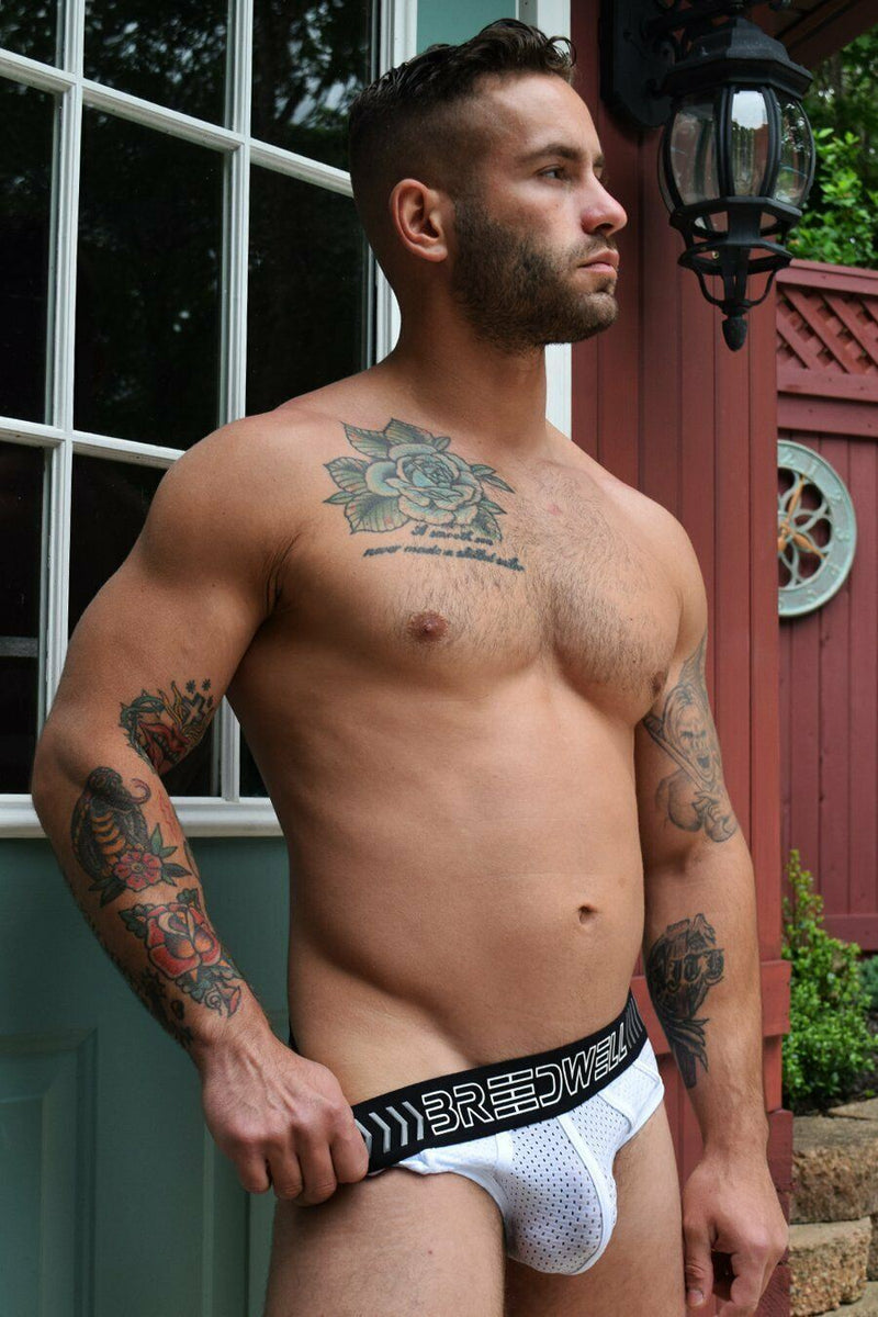 BREEDWELL Briefs Breedcore Mesh Brief White 28 - SexyMenUnderwear.com