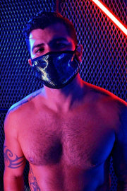 BREEDWELL CYBER Fashion Face Masks Velvet Party Masque Gasoline 9 - SexyMenUnderwear.com
