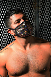 BREEDWELL Fashion Mask Top Quality Face-Masks Stretch Velvet Gold Chamaleon 9 - SexyMenUnderwear.com