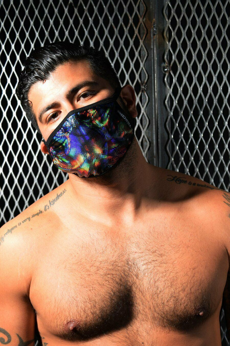 BREEDWELL Fashion Top Quality Face-Masks Stretch Velvet Hypnotic Print 9 - SexyMenUnderwear.com