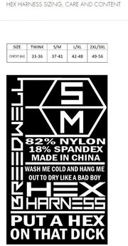 BREEDWELL Harness HEX With Premium Pvc Back Strap Removable Front Black Silicone 37 - SexyMenUnderwear.com