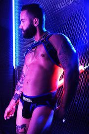 BREEDWELL HARNESS NEOGEAR SOFT FORM-FITTING NEOPRENE BLUE - SexyMenUnderwear.com