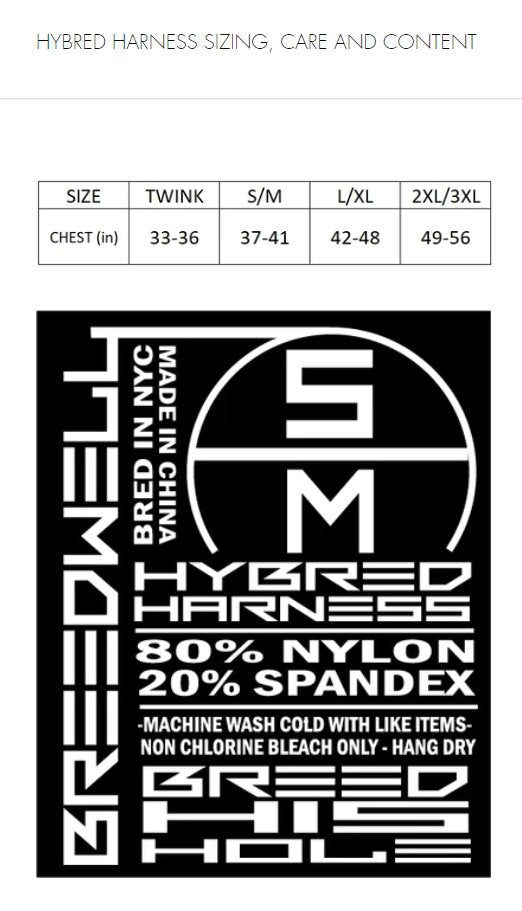 BREEDWELL Hybred Body Harness With Removable Snaps Adujstable in Blue - SexyMenUnderwear.com