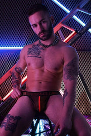 BREEDWELL Jock Manhole Collection Laser Cut Pouch Sexy Jockstrap RED 18 - SexyMenUnderwear.com