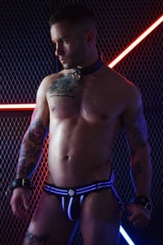 BREEDWELL Jock NSA With Front Buckle Stripe Mesh Pouch Black Jockstrap 26 - SexyMenUnderwear.com