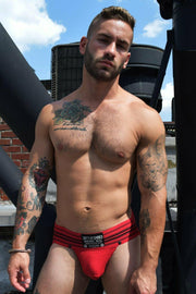 BREEDWELL Jockstrap CUMDUMP Old-School Classic Woven Jock Red 3 - SexyMenUnderwear.com