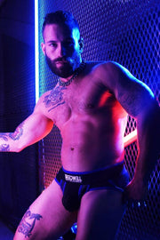 BREEDWELL Neoprene Jockstrap NEOGEAR Mesh Jock Royal Blue 21 - SexyMenUnderwear.com