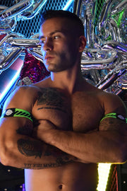 BREEDWELL Reversible Armbands Magnum Neon Green (1) 36 - SexyMenUnderwear.com