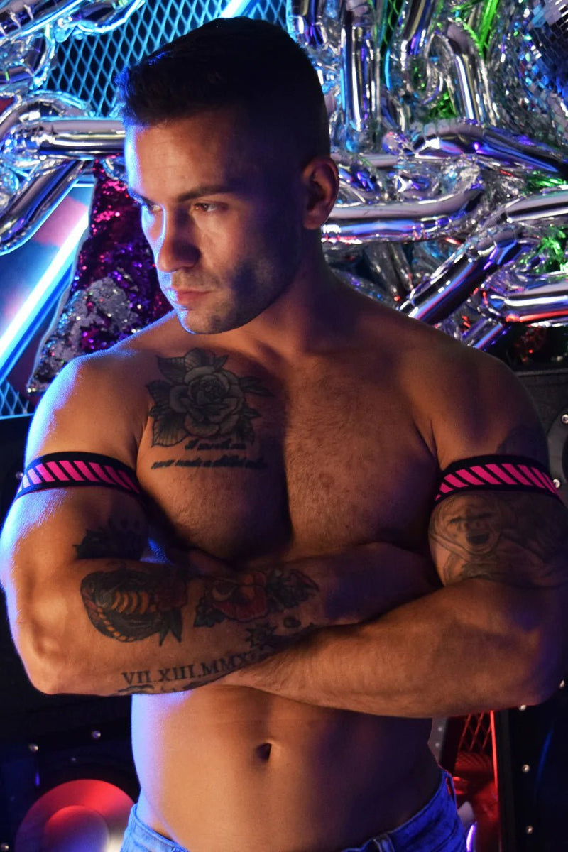 BREEDWELL Reversible Armbands Magnum Pink (1) 36 - SexyMenUnderwear.com