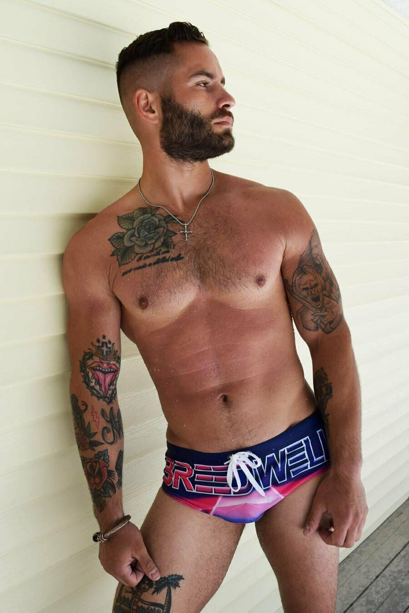 BREEDWELL Swimwear Retro Dreams Swim-Brief Atari fantasy 80s Brazilian Cut 10 - SexyMenUnderwear.com