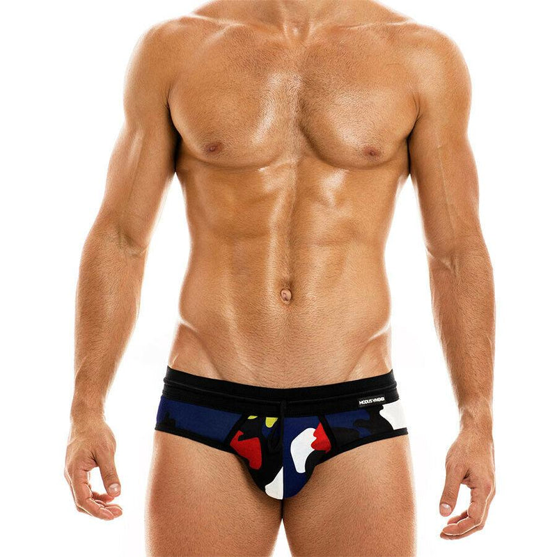 Brief Modus Vivendi Military Fashion Camouflage Camo-Briefs Black 02014 12A - SexyMenUnderwear.com