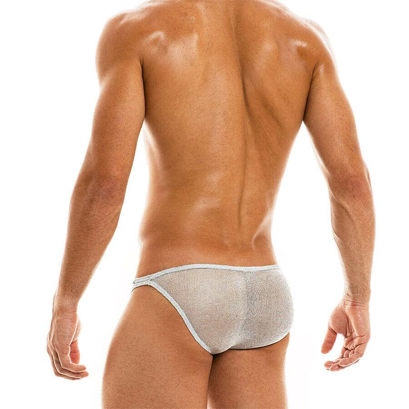 Brief Modus Vivendi Underwear Low Cut Brief Armor Metallic Silver 01013 63 - SexyMenUnderwear.com
