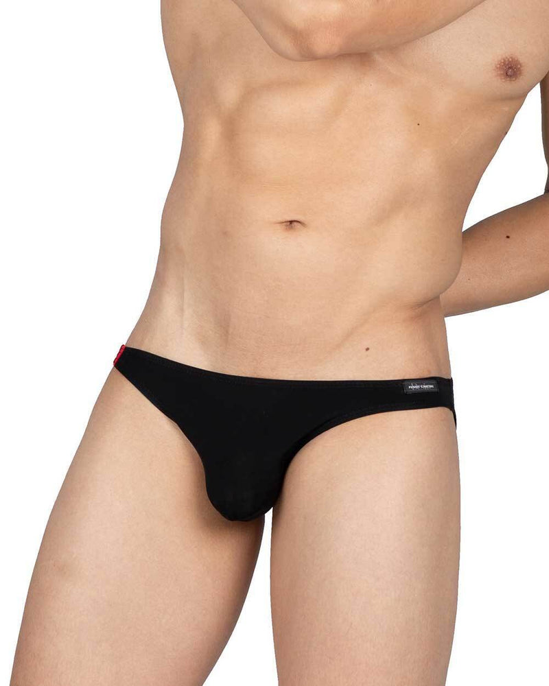 Brief Private Structure Desire Glaze Soft Nylon Tanga Briefs Black 4026 6 - SexyMenUnderwear.com