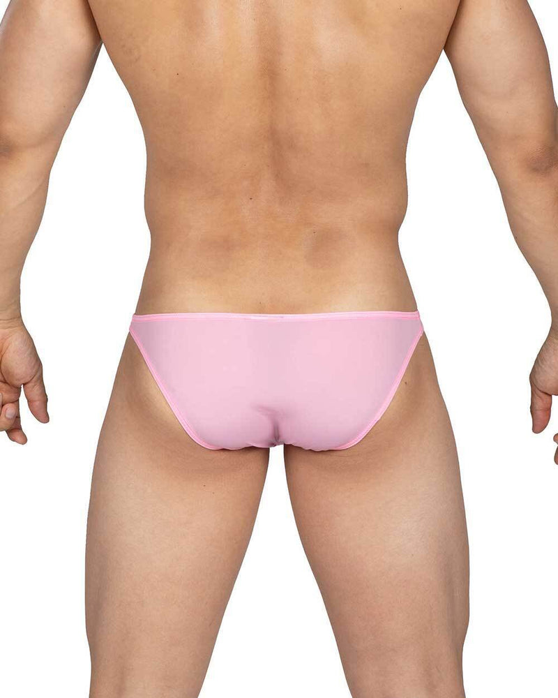 Brief Private Structure Desire Glaze Soft Nylon Tanga Briefs Pink 4026 6 - SexyMenUnderwear.com