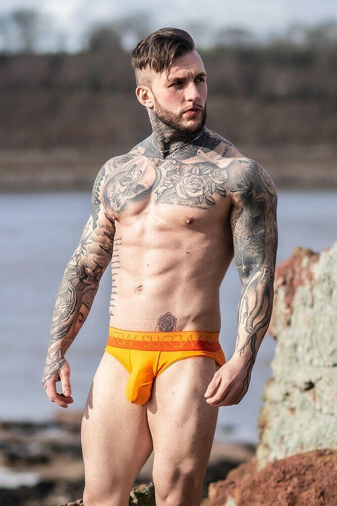 Brief SUKREW Rushden Versatile Staple Soft Cotton Briefs Orange 10 - SexyMenUnderwear.com