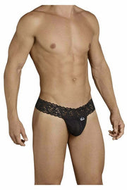 CANDYMAN Lace Thong Sexy Front Super Stretch Black 99370 6 - SexyMenUnderwear.com