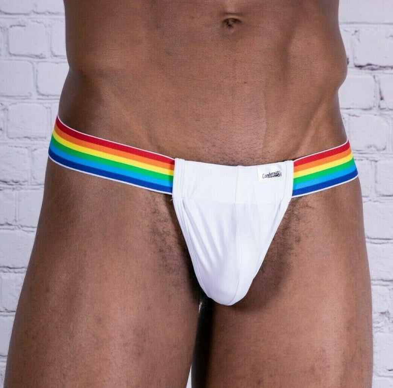 CandyMan Mens fashion lingerie string Thongs White 99374 2 - SexyMenUnderwear.com