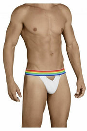 CandyMan Mens Thongs MicroFiber Roupa Interior Masculina White 99388 1 - SexyMenUnderwear.com