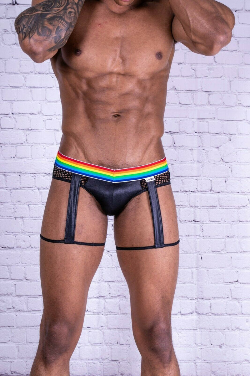 CandyMan Mens Underwear Male Lingerie Mens Brief Interest Black 99375 4 - SexyMenUnderwear.com