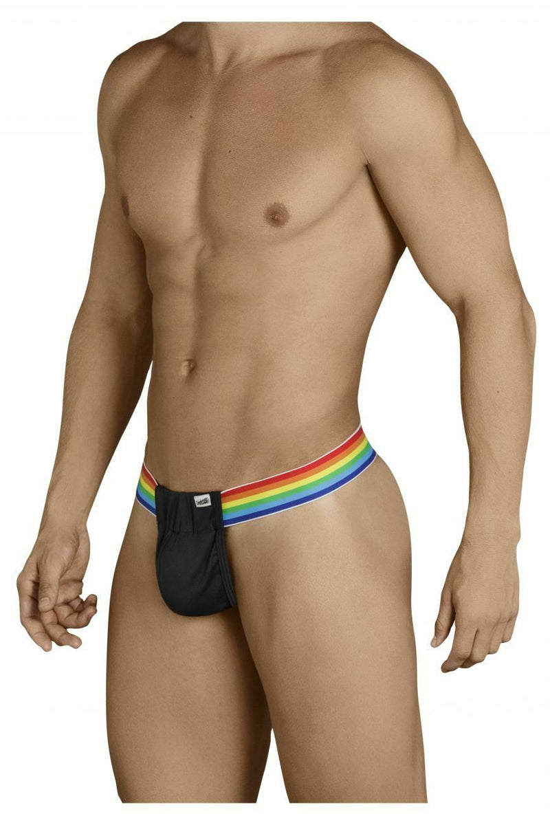 CandyMan Mens Underwear Thongs For Men Microfiber Very Smooth Black 99374 2 - SexyMenUnderwear.com