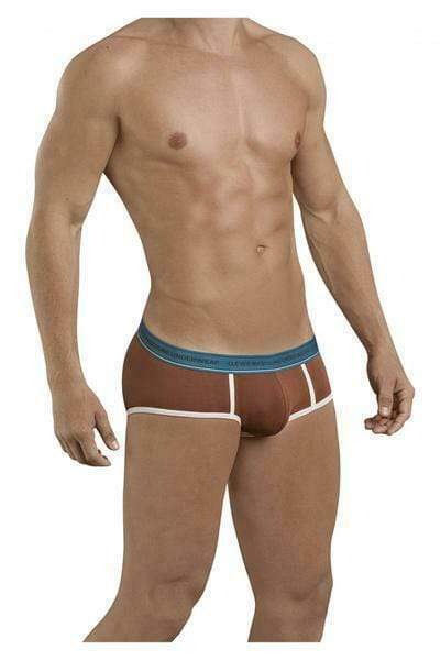 Clever Brief Attractive Piping Boxer Briefs Brown 5394 3 - SexyMenUnderwear.com