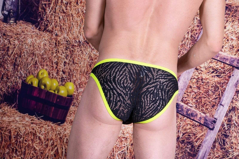 Cocksox S CockSox Briefs Enhancer Pouch Shredded Brief Men Slip Atomic Green CX01SD 9
