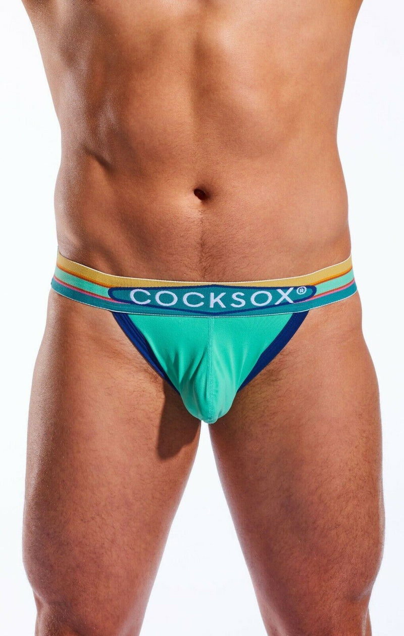 COCKSOX Jock Fashion Pouch Enhancing Jockstrap Clearwater Green CX21N 6 - SexyMenUnderwear.com