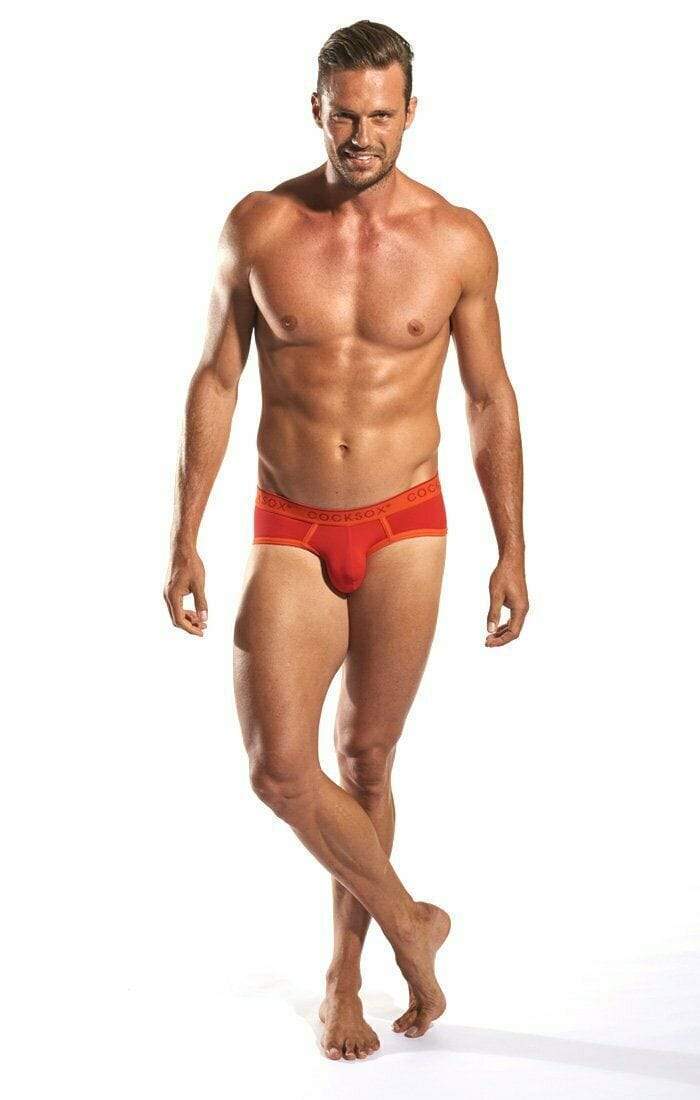 Cocksox S SMALL CockSox Brief Sumac Enhancer Slip Briefs Pouch Supplex Red CX76N 10